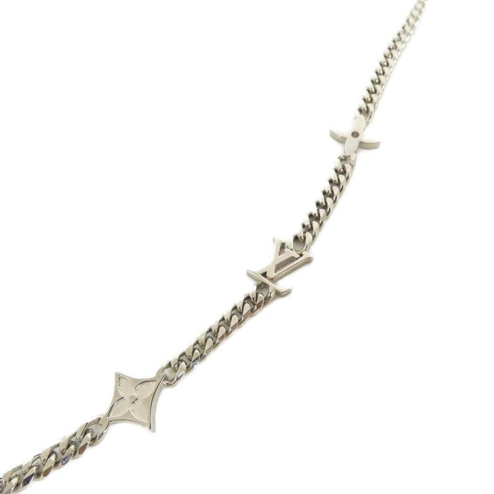 LOUIS VUITTON Silver Monogram Necklace - Picture 3 of 5